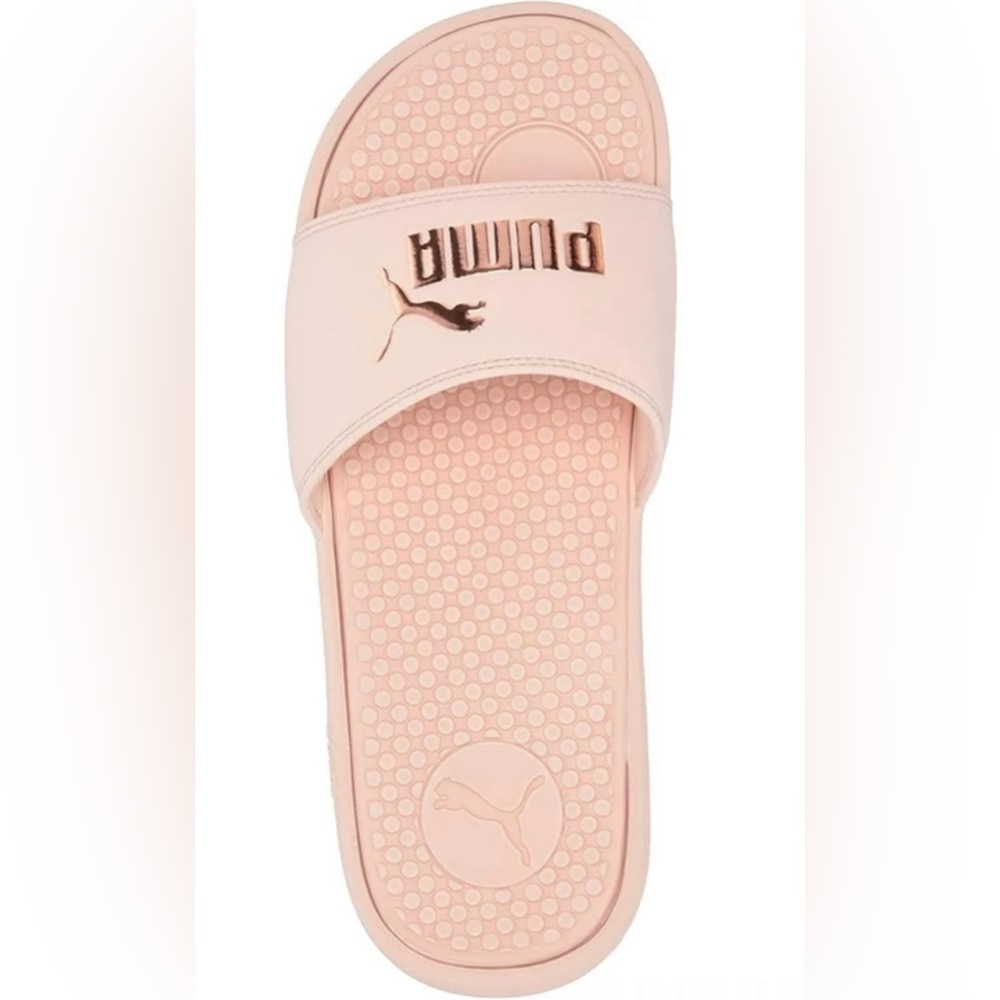 PUMA womens Cool Cat Slide Sandal in Cloud Pink-Rose Gold. Excellent condition.